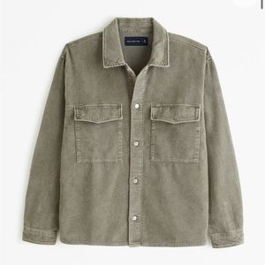 NWT Abercrombie & Fitch Mens Large Corduroy Shirt Jacket